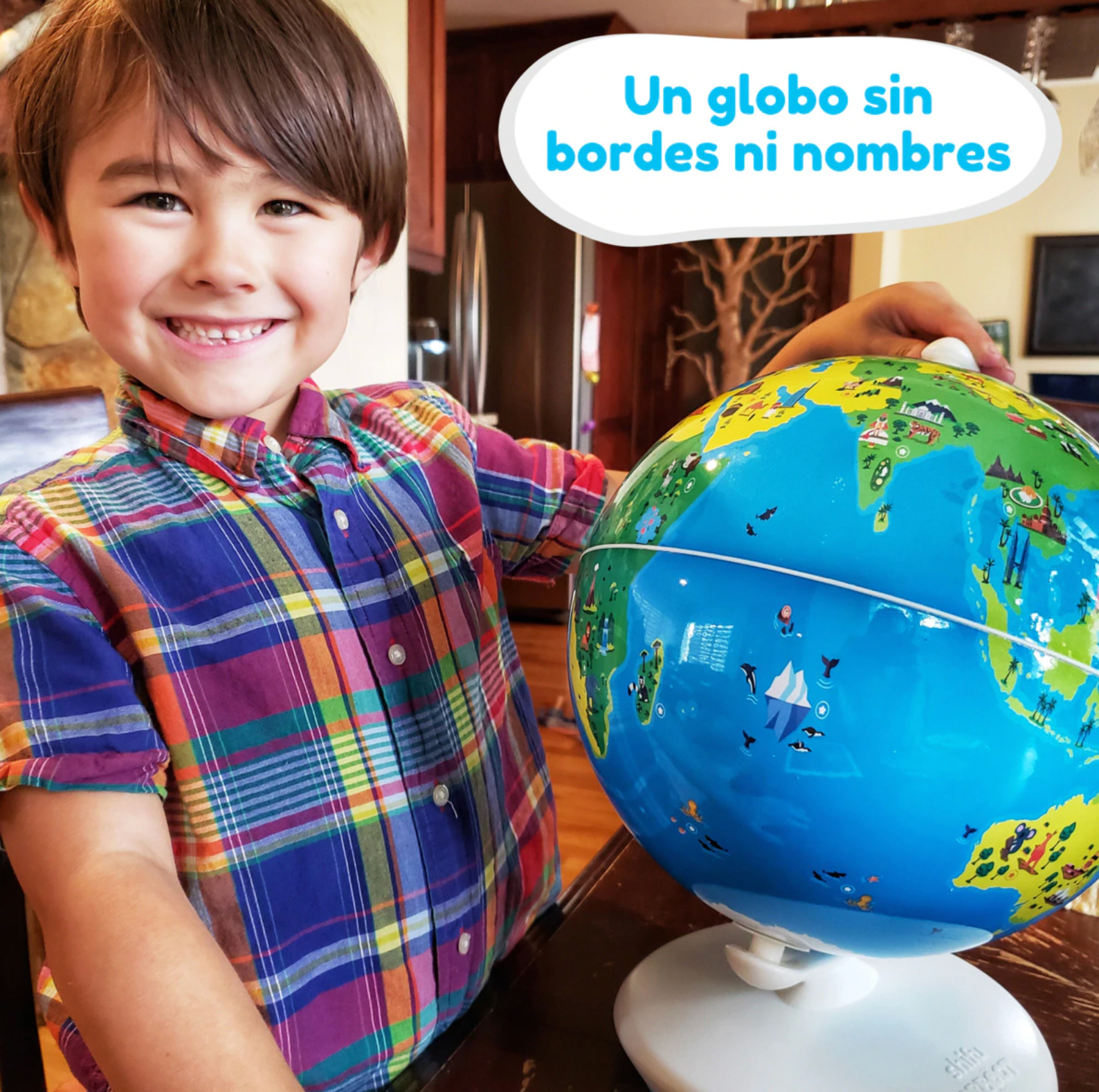 Bola de mundo interactiva para niños