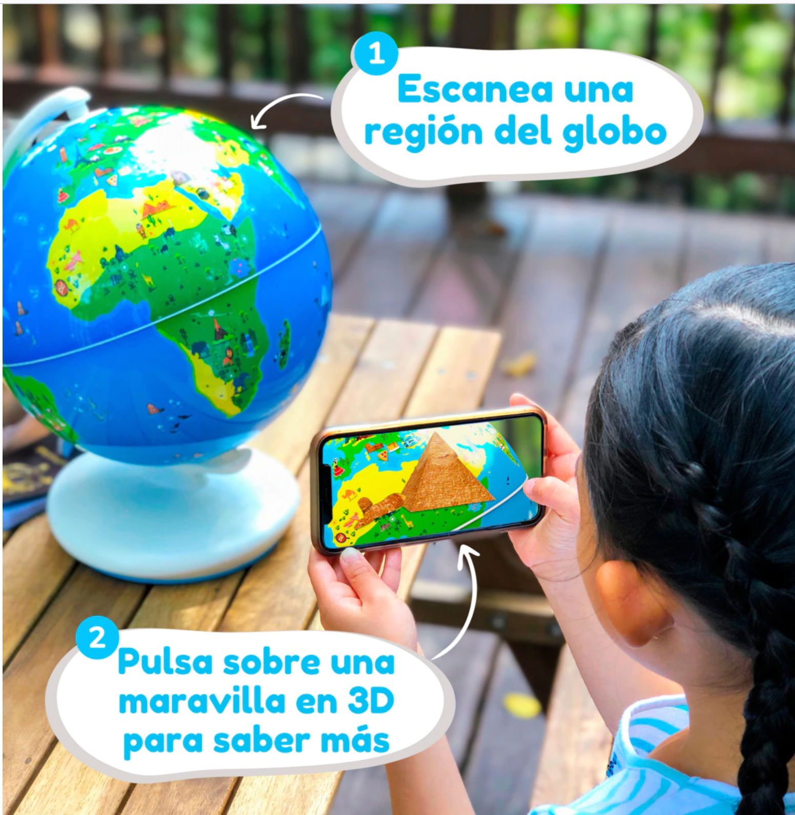 Bola de mundo interactiva para niños